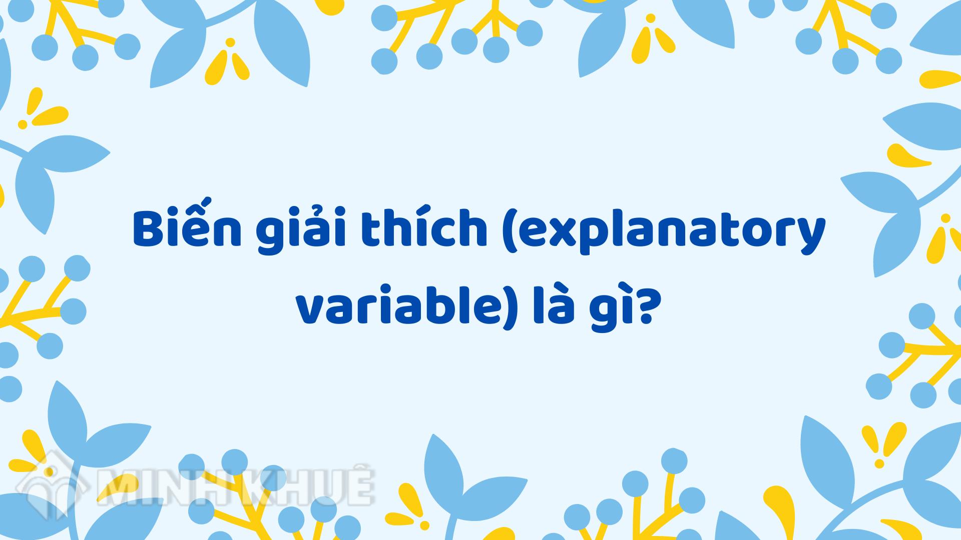 Biến Giải Thích Là Gì?
