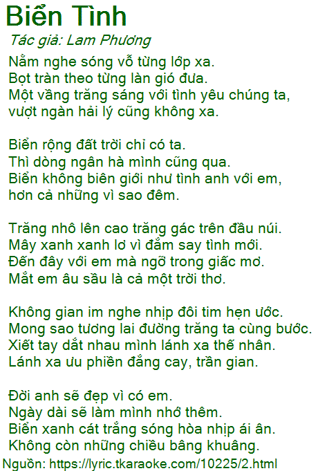 Biển Xanh Cát Trắng Như Tình Anh Với Em