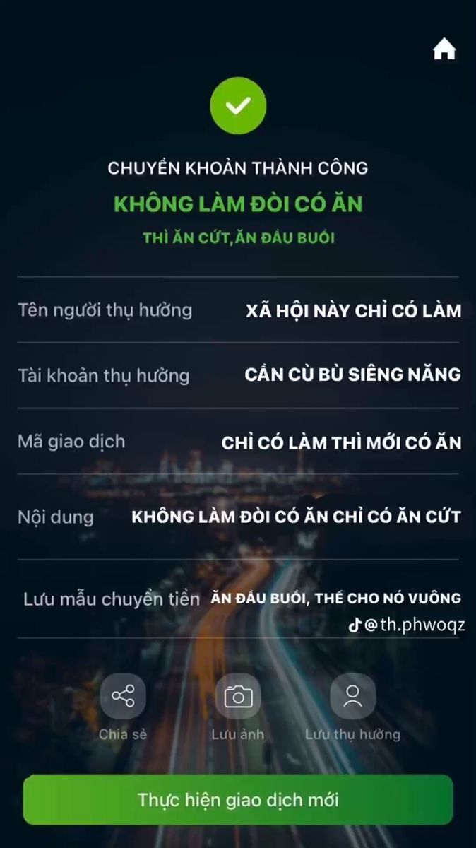 Bill chuyển tiền không làm mà đòi có ăn