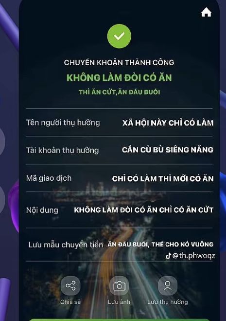 Bill chuyển tiền không làm mà đòi có ăn Gallery 2