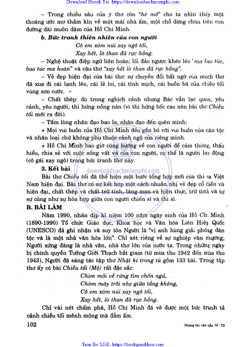 Bình Giảng Chiều Tối