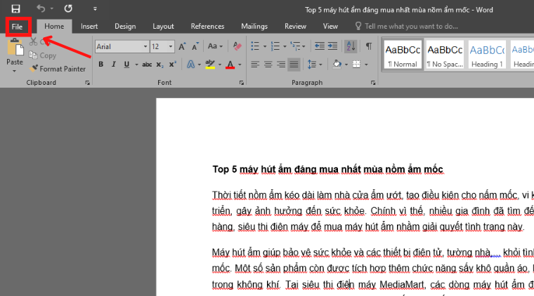 Bỏ Dấu Gạch Chân Đỏ Trong Word