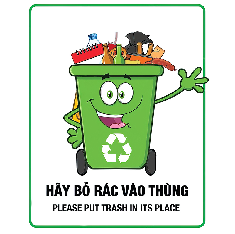 Bỏ rác vào thùng