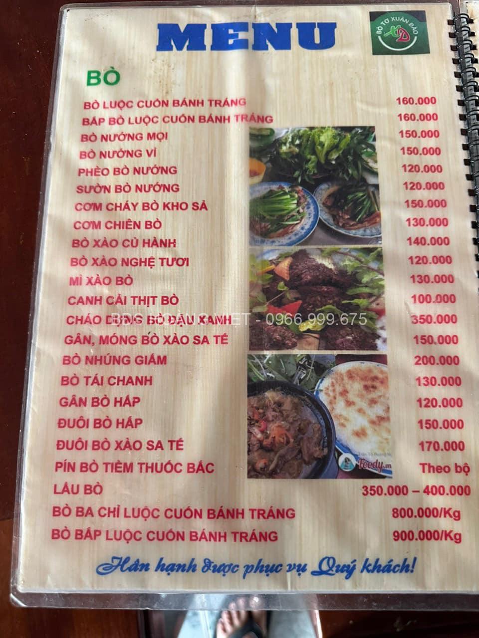Bò Tơ Củ Chi Xuân Đào - Địa Chỉ Ăn Uống Không Thể Bỏ Qua