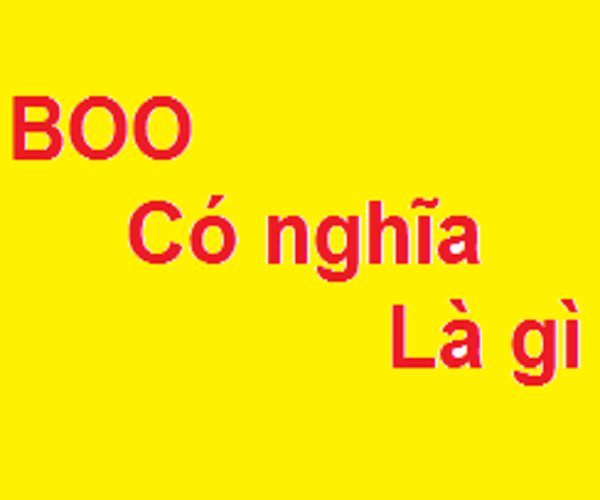 Boo nghĩa là gì?