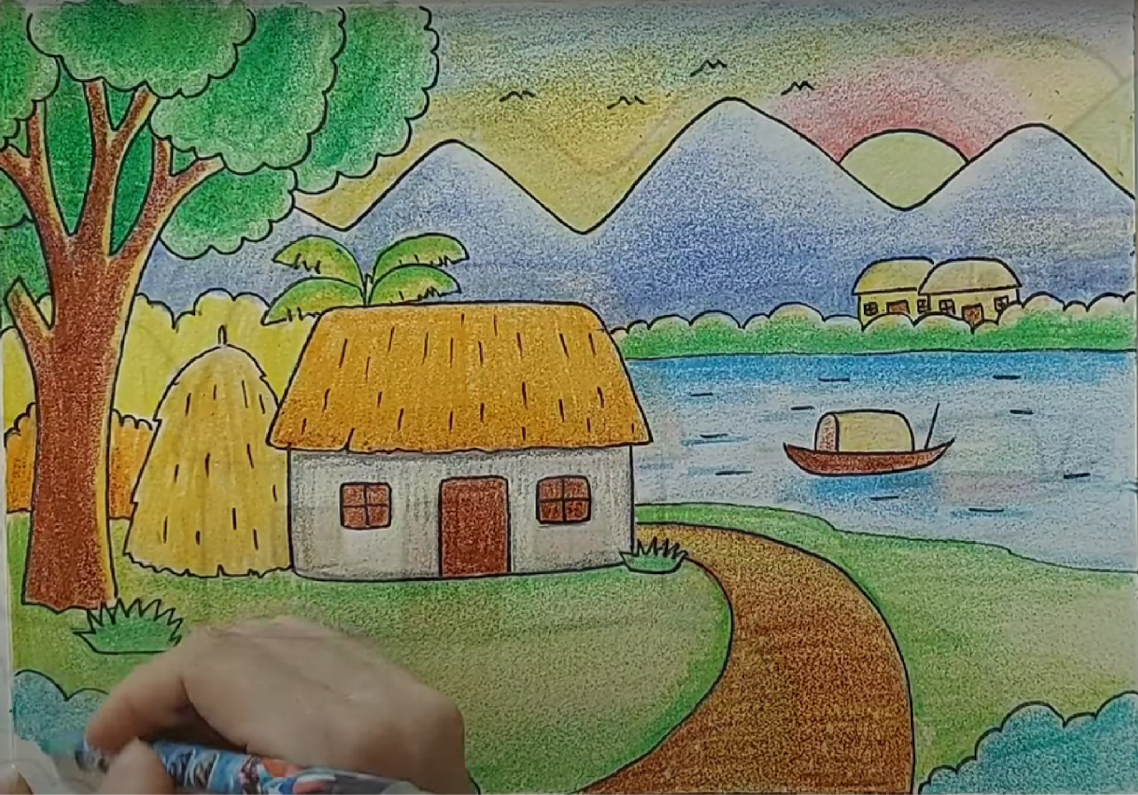 Cách Vẽ Đống Rơm Gallery 2