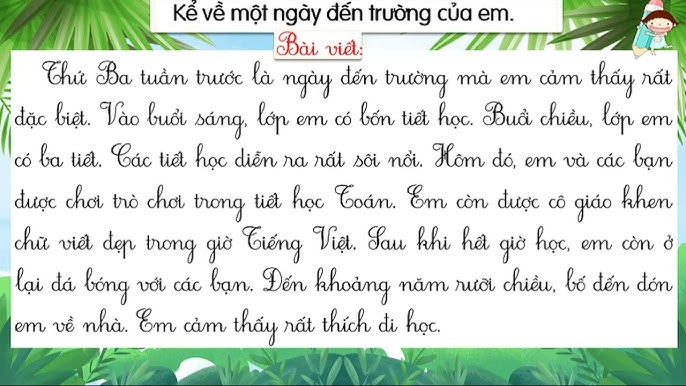 Một Ngày Đi Học Của Em Lớp 3 Gallery 2