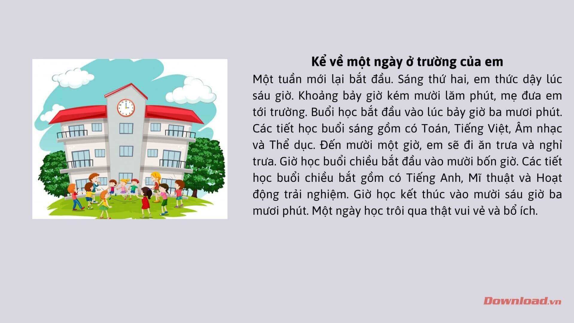Một Ngày Đi Học Của Em Lớp 3 Gallery 1