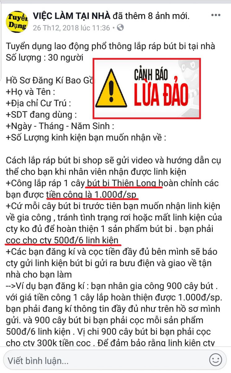 Tuyển dụng Bút Bi Thiên Long