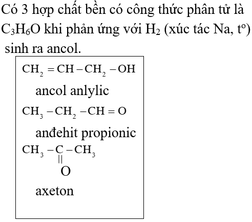 C3H6O có bao nhiêu đồng phân?