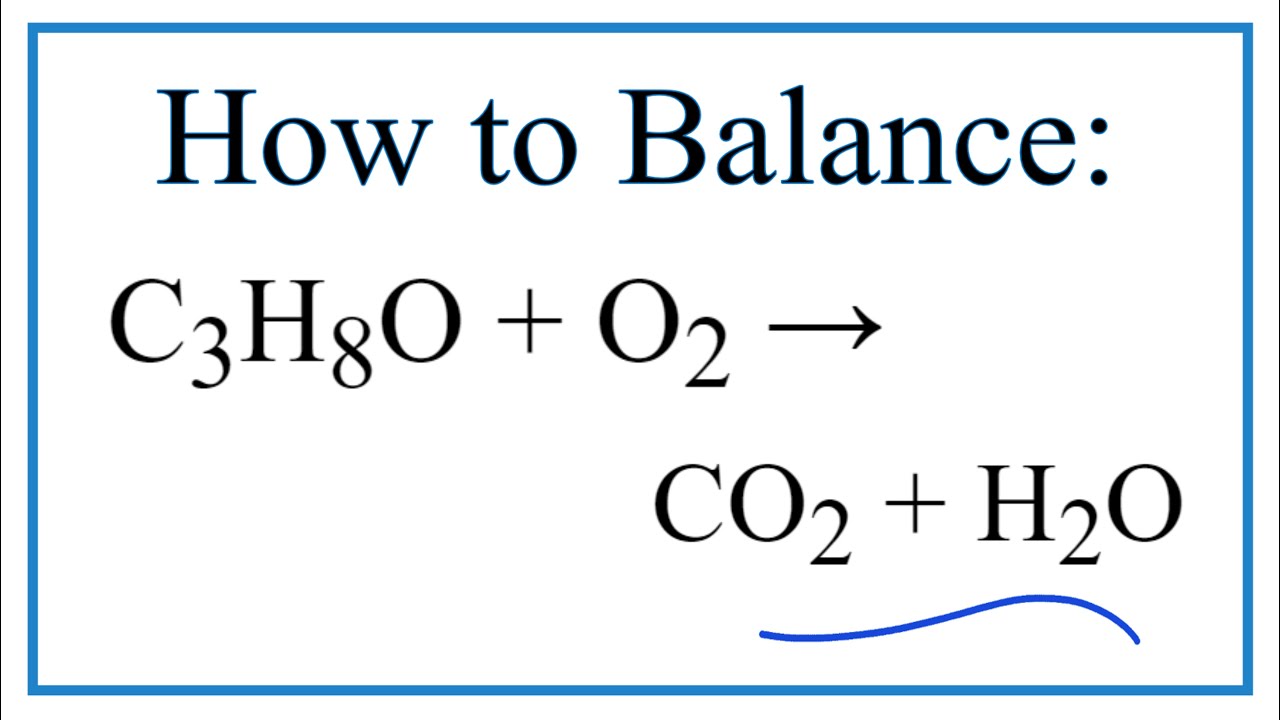 Phản ứng cháy của C3H8O với O2 tạo CO2 và H2O