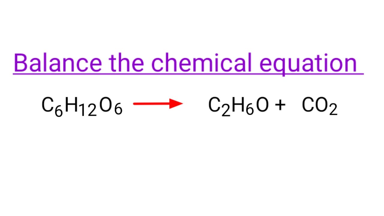 C6H12O6 → C2H5OH + CO2: Phản ứng lên men Glucose