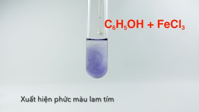 C6H5OH + FeCl3 Hiện tượng