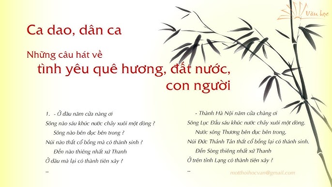 Những Bài Ca Dao Về Quê Hương Đất Nước Gallery 1