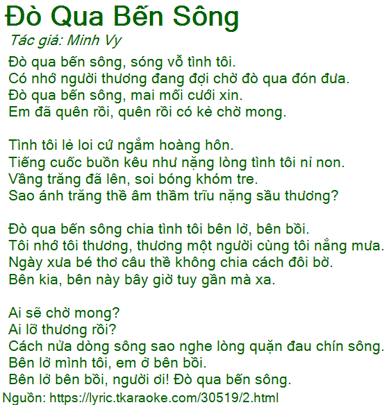Ca nhạc đò qua bến sông