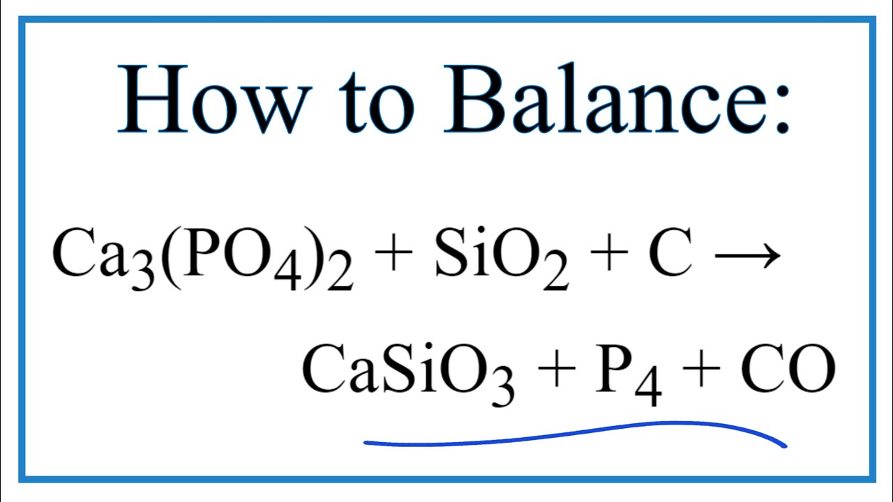 Phản ứng Ca3(PO4)2 + SiO2 + C → CaSiO3 + CO + P4