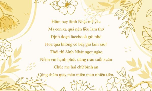 Thơ Chúc Mừng Sinh Nhật Hay và Ý Nghĩa Gallery 1