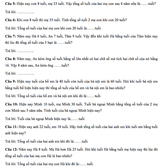 Bài Toán Nâng Cao Lớp 2 Có Lời Giải