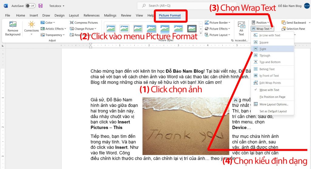 Cách Chèn Ảnh Vào Giữa Văn Bản Trong Word Gallery 1