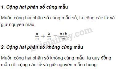 Cách cộng hai phân số khác mẫu Gallery 1
