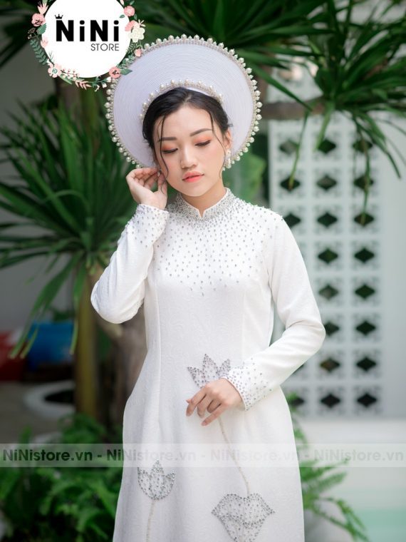 Cách Đính Hạt Ngọc Trai Lên Cổ Áo Dài Gallery 2
