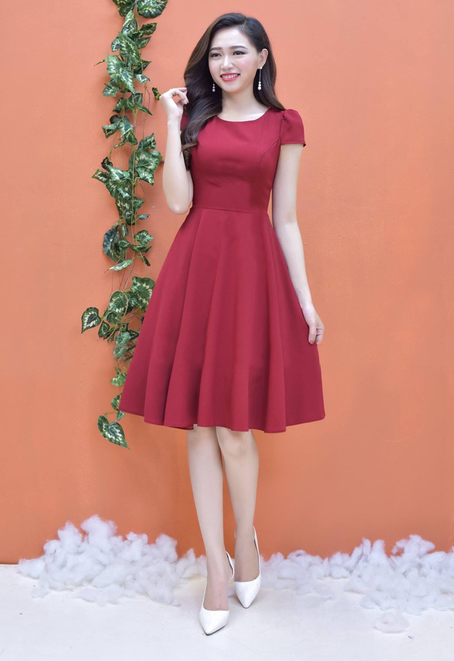 Cách May Đầm Xòe Liền Thân Gallery 2