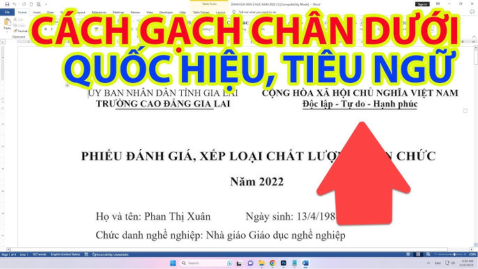 Cách Gạch Chân Quốc Hiệu Trong Word Gallery 1