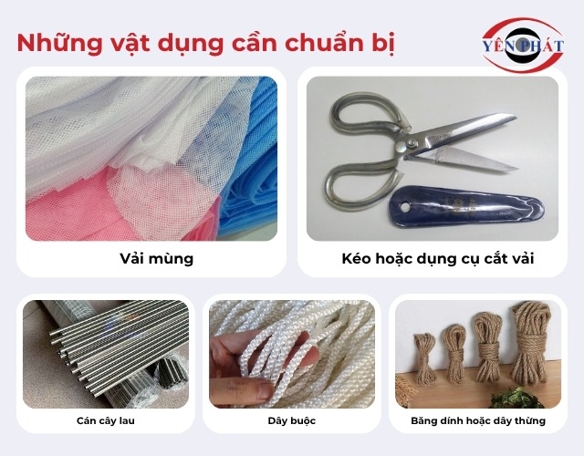 Cách làm cây lau nhà bằng vải mùng Gallery 2