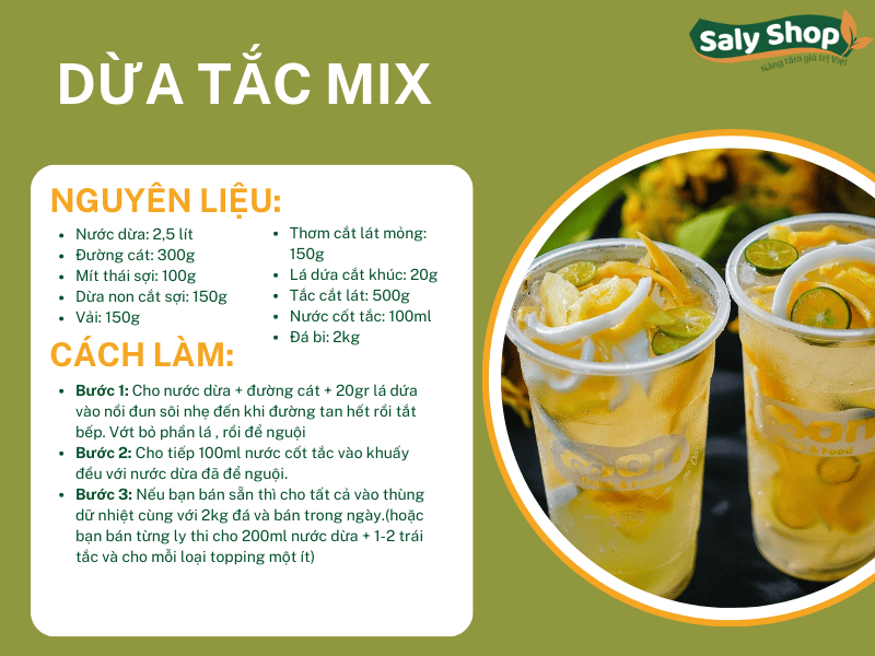 Cách Làm Dừa Tắc Mít Nhãn Thơm Ngon, Đơn Giản Tại Nhà Gallery 2