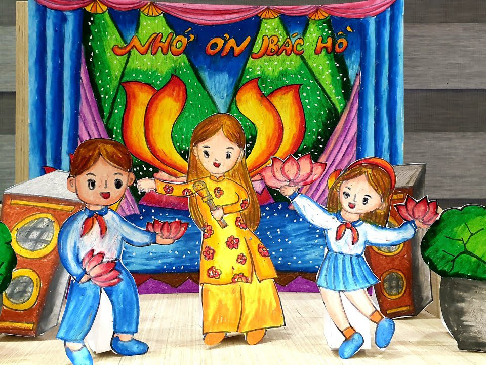Làm sân khấu bằng bìa cắt tông lớp 5 Gallery 2