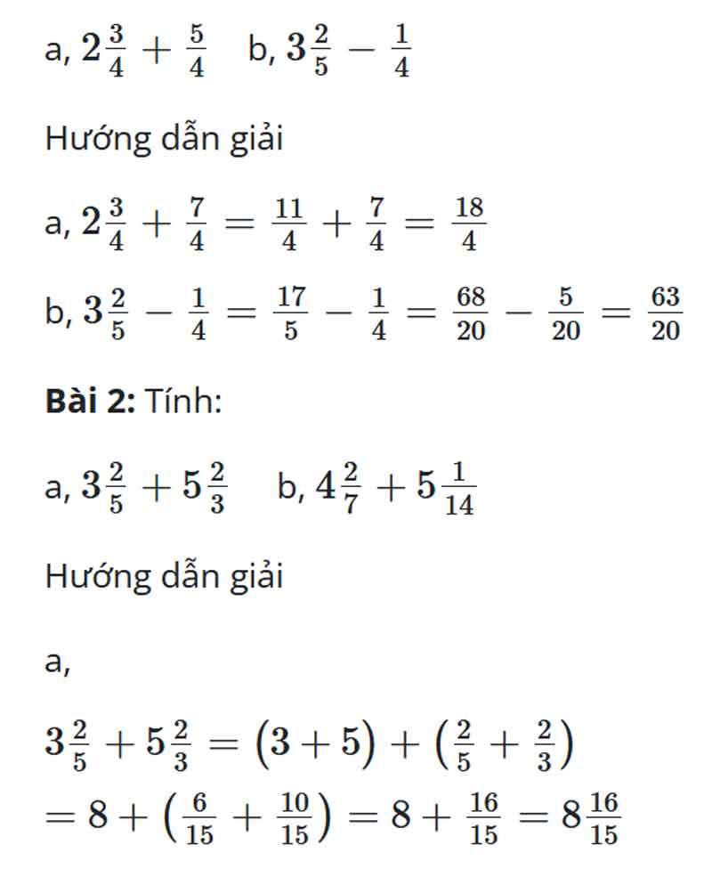 Cách Trừ Hỗn Số Gallery 1