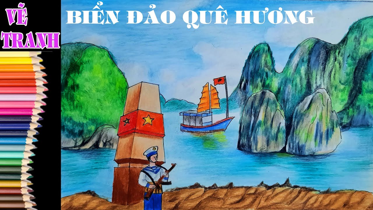 Cách Vẽ Biển Đảo Quê Hương Gallery 2