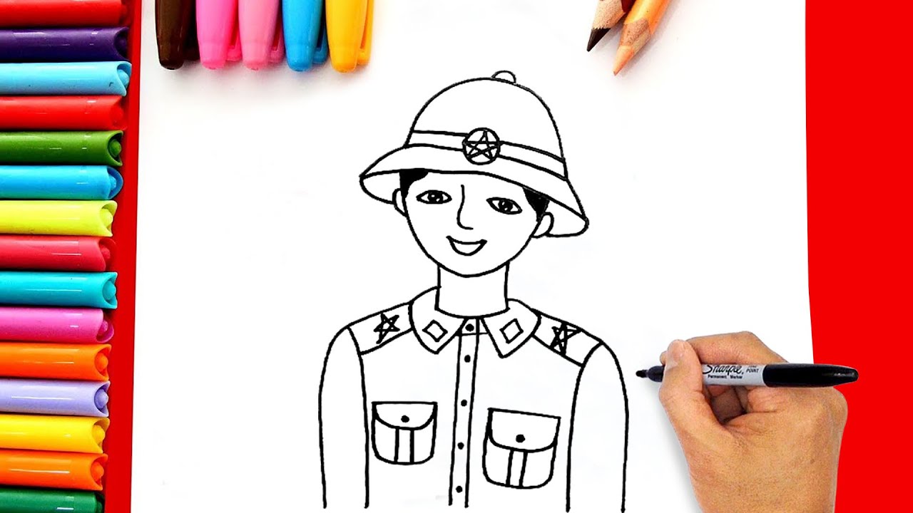 Cách Vẽ Chú Bộ Đội Lớp 5 Gallery 2