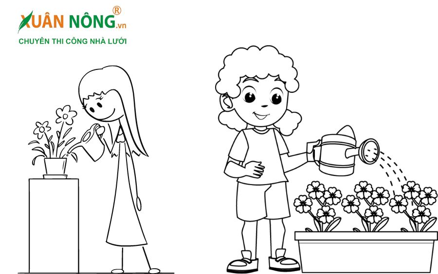 Cách Vẽ Con Người Đang Tưới Cây Đơn Giản Gallery 2