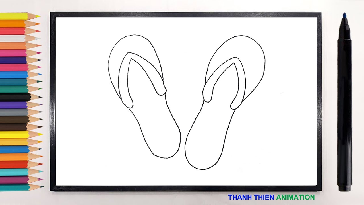 Vẽ đôi dép đơn giản Gallery 2