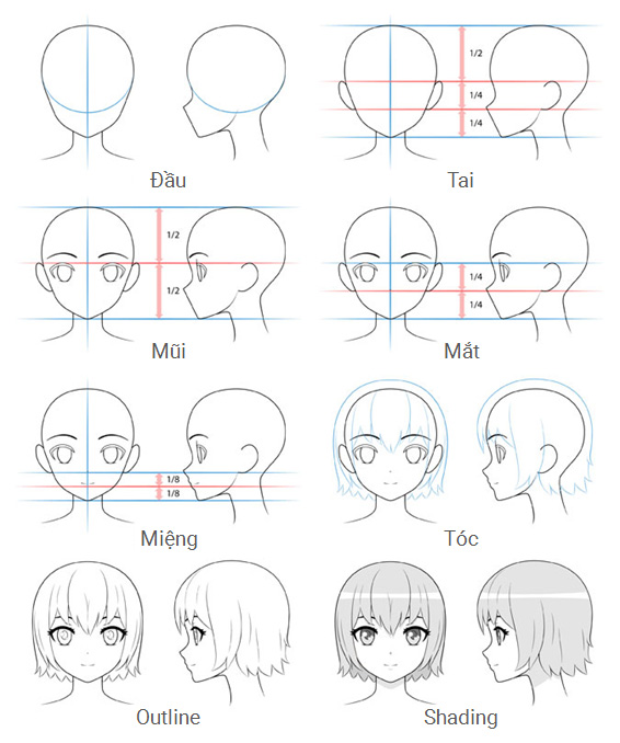 Cách Vẽ Khuôn Mặt Nữ Đơn Giản Gallery 2