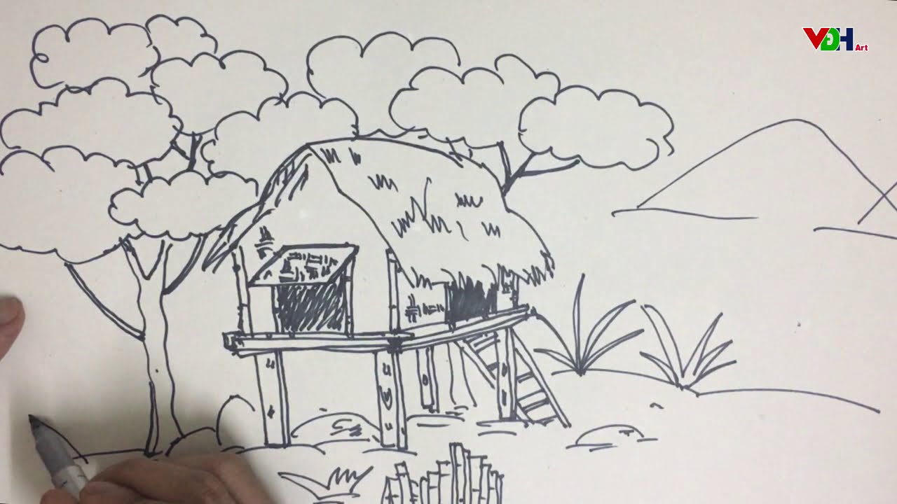 Vẽ Nhà Sàn Lớp 9: Hướng dẫn chi tiết và các bước vẽ đơn giản Gallery 2