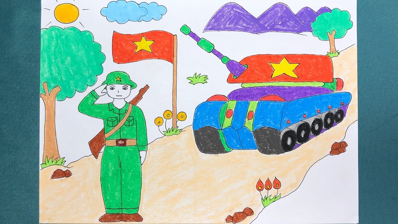 Mỹ thuật lớp 5: Chú bộ đội của chúng em Gallery 2