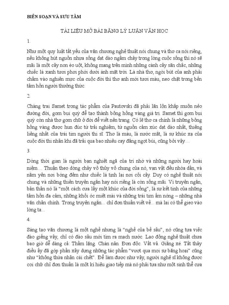 Mở Bài Bằng Lí Luận Văn Học Cho Thơ Gallery 1