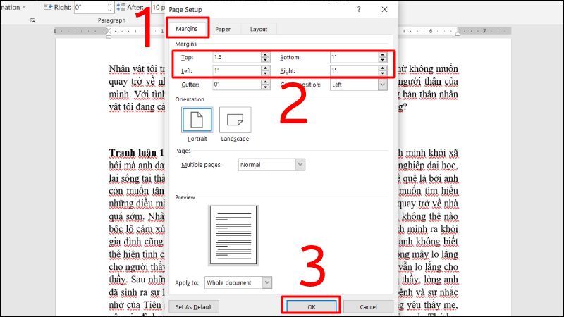 Cách Canh Lề Trong Word Gallery 1