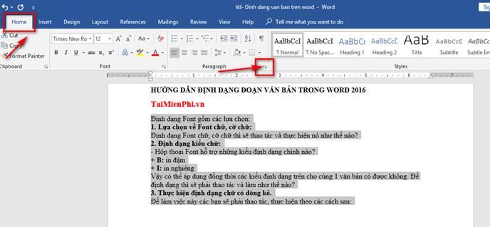 Cách đánh dấu đoạn văn bản trong Word Gallery 1