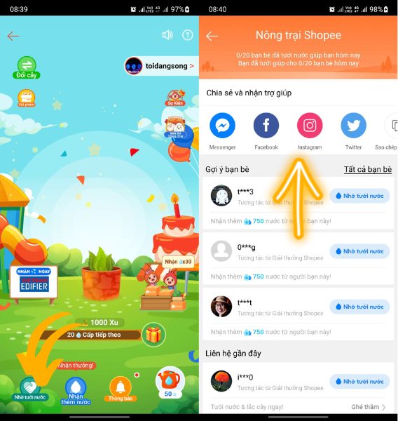 Cách Chuyển Xu Shopee Cho Người Khác Gallery 1