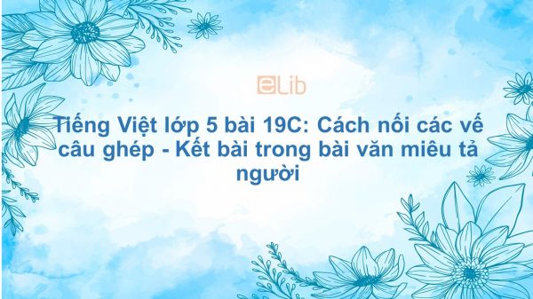 Bài 19c: Cách nối các vế câu ghép kết bài trong bài văn tả người Gallery 1