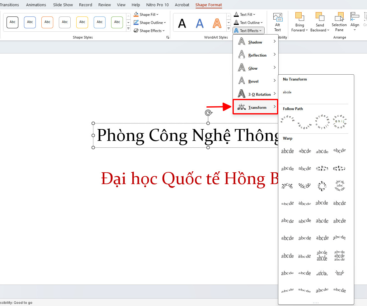 Chữ cong trong PowerPoint: Hướng dẫn chi tiết và thủ thuật hay Gallery 1