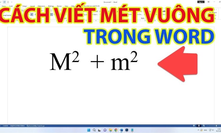 Cách Viết Mét Vuông Gallery 1