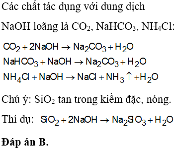 Chất nào tác dụng được với SiO2?