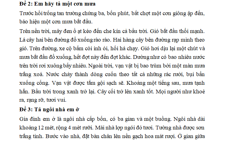 Bài Văn Lớp 4 Hay Và Đầy Ý Nghĩa Gallery 1