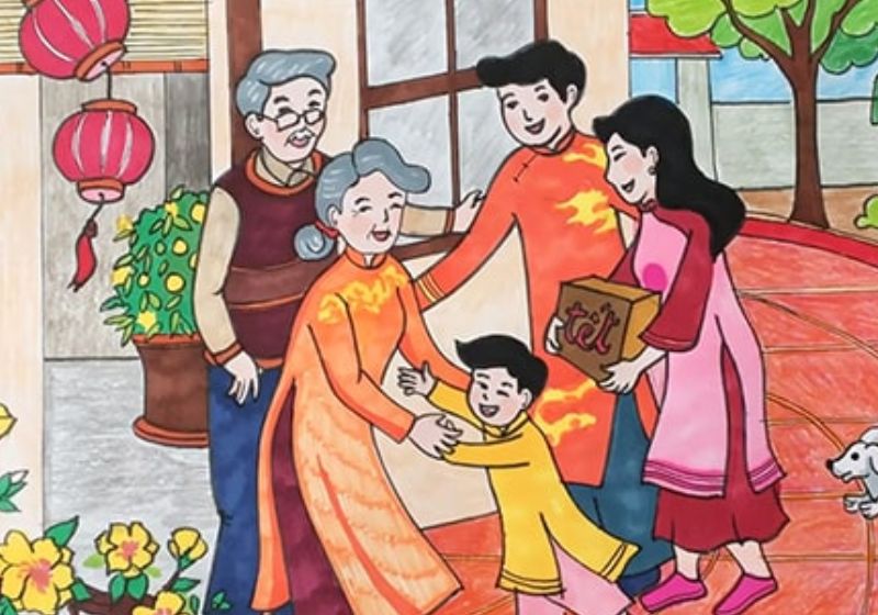 Tranh Về Đề Tài Gia Đình: Hình Ảnh Gắn Kết Tình Thắm Gallery 1