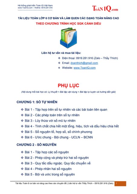Giải Toán Lớp 6 Cánh Diều - Tài Liệu Học Tập Toán 6 Tuyệt Vời Gallery 1