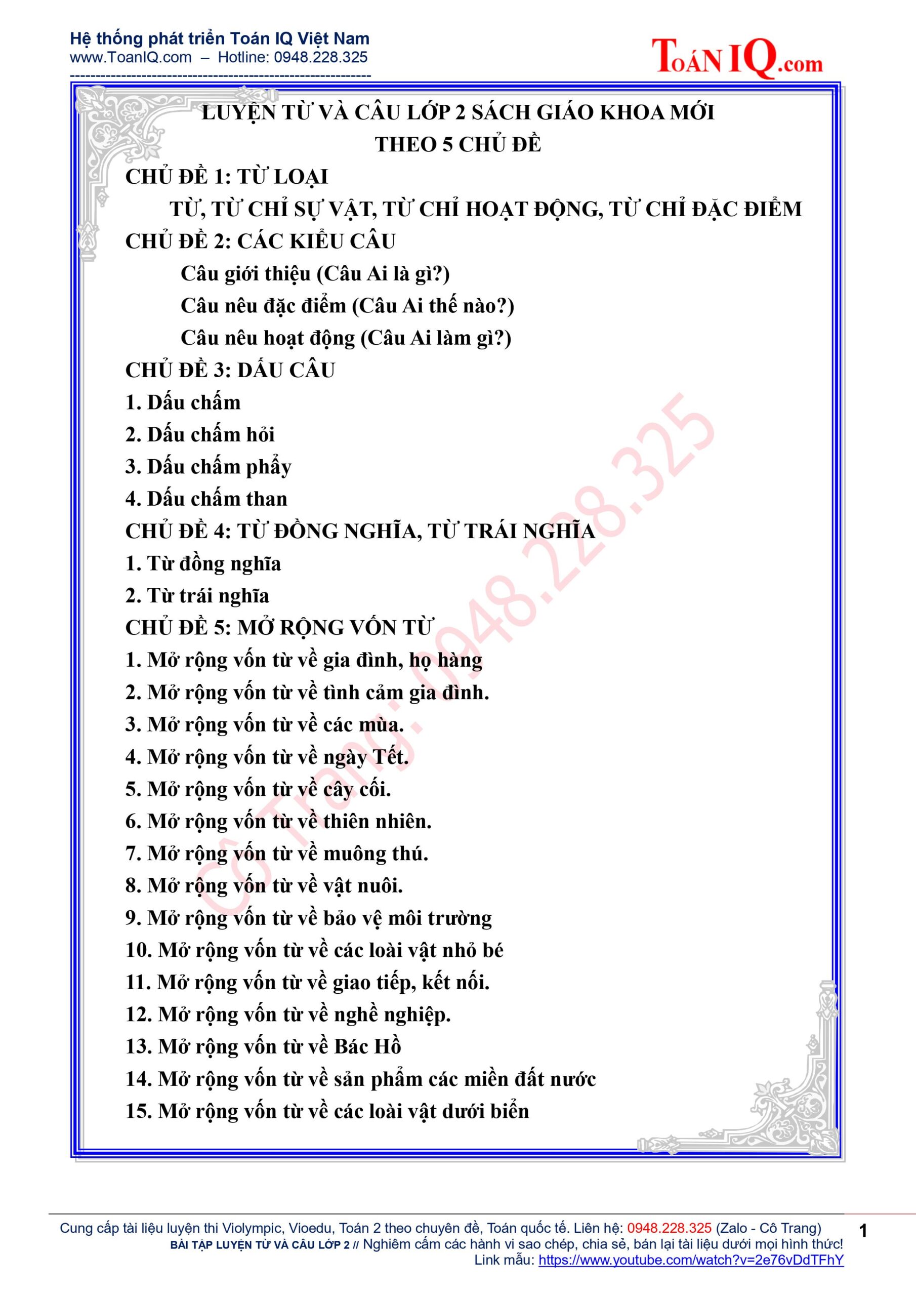 Bài tập luyện từ và câu lớp 2 sách Kết nối tri thức Gallery 1